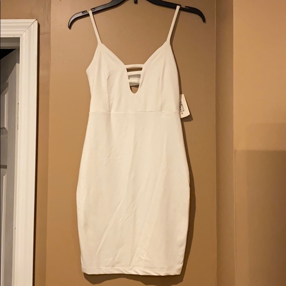 White mini dress